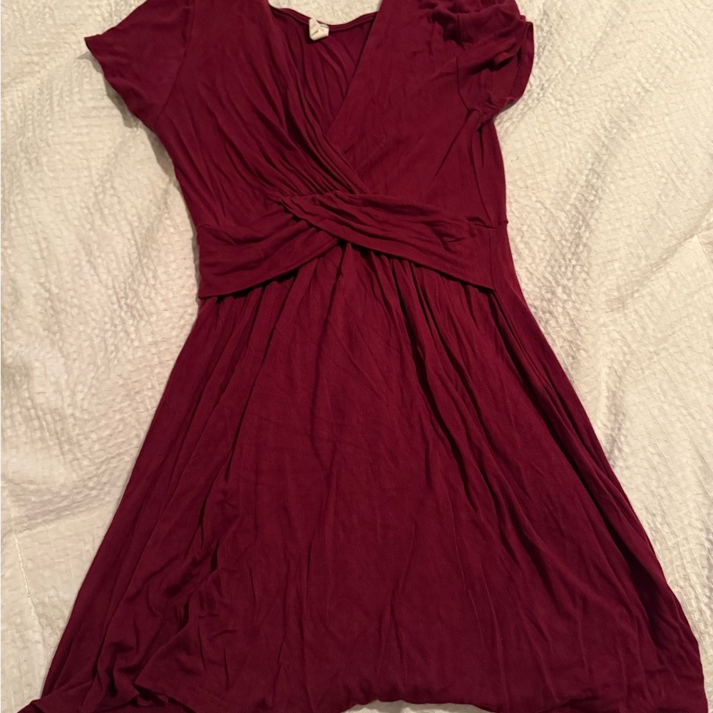 Pinkblush Burgundy Mini Wrap Top
